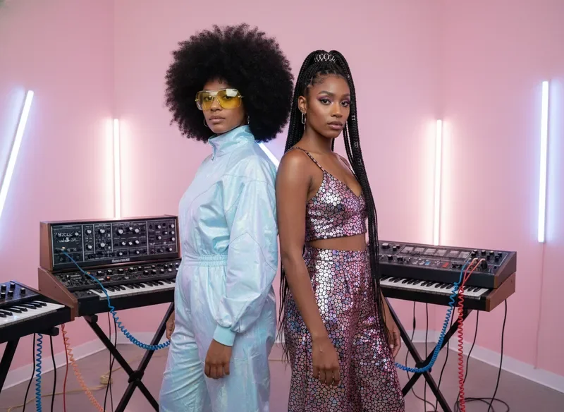 Portrait of emerging LGBTQ duo Velvet Circuit