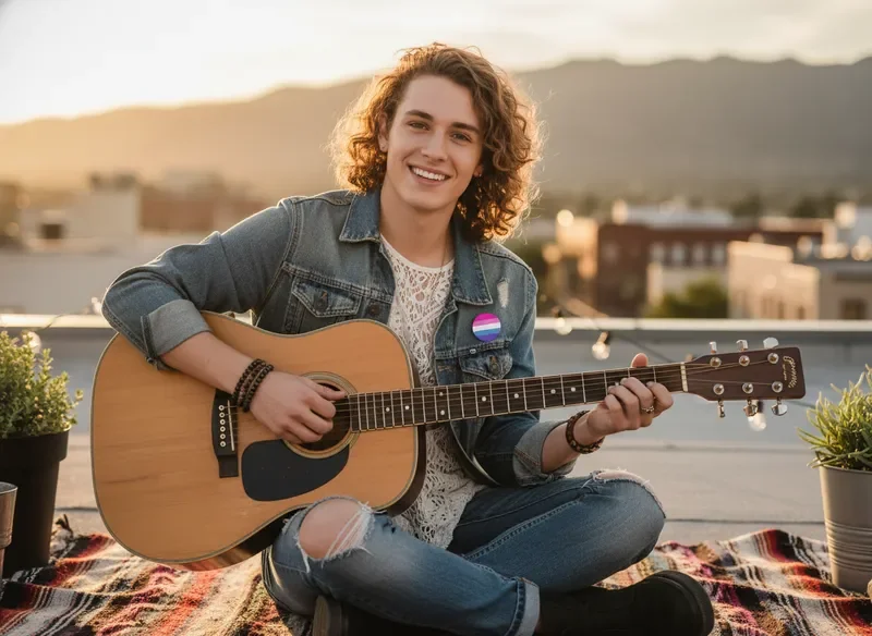 Portrait of emerging LGBTQ artist Sol Perez